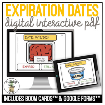 Preview of Expiration Dates Digital Interactive Activity SS