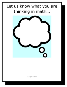 Preview of Explain THINKING In Math