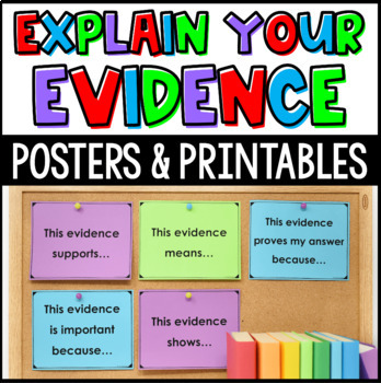 Preview of Explain Your Evidence Poster Set