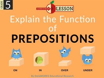 Preview of Explain the Function of Prepositions