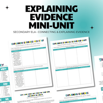 Preview of Explaining Evidence Mini-Unit | Secondary ELA