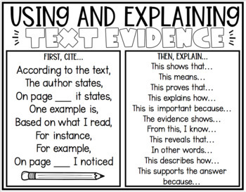definition of the word textual evidence