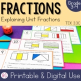 Explaining Unit Fractions | Task Cards | Worksheets | Digi