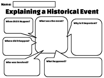 Explaining A Historical Event Worksheet Pdf Version By History With Mrs Byars