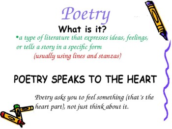 Preview of Explaining basics of poetry