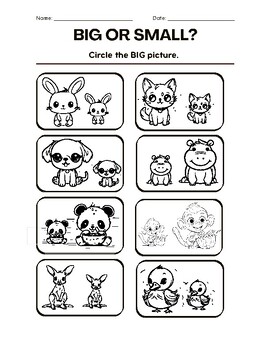 Preview of Explaining big and small pictures