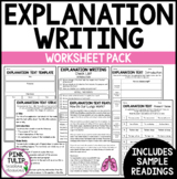 Explanation Text Writing Worksheet Pack - No Prep Lesson Ideas