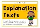 Explanation Texts Information Poster Set | Literacy Centers Ideas