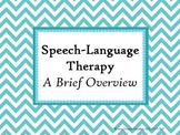 Explanation of Speech Language Therapy Powerpoint - For Inservices, Etc.