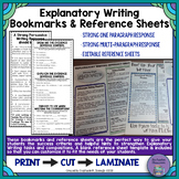Explanatory Writing Criteria Bookmarks and EDITABLE Refere