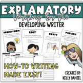 Explanatory Writing: HOW TO Basic Template | Kindergarten 