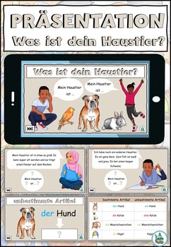 Preview of Explanatory presentation "Was ist dein Haustier?" | pets | Deutsch | German