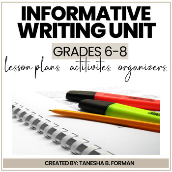 Preview of Informative Writing Unit – Common Core Aligned