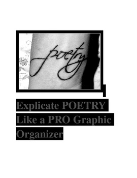 Preview of Explicate POETRY Like a PRO Graphic Organizer