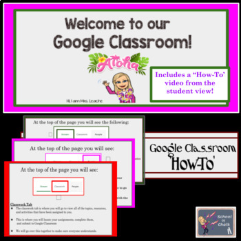 Preview of Explicit Google Classroom 'How To' -Includes video 'how to' from student view