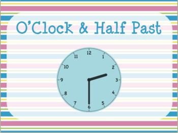 Preview of Explicit Instruction Lesson Telling Time To Half Hour Clocks