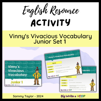 Preview of Explicit Tier 2 Vinny Vocabulary Lessons for Kindergarten