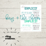 Explicit + Implicit Evidence Anchor Chart