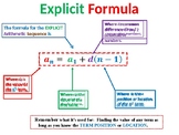Explicit and Recursive Arithmetic Sequences Solution Summary
