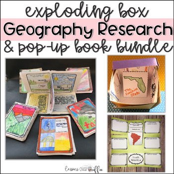 Preview of Geography Research Foldable Bundle: The United States and World Continents