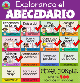 Preview of Explorando y aprendiendo con el ABECEDARIO / Spanish Alphabet activities
