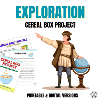 Preview of Exploration Cereal Box Project: Printable & Digital Resource - Over 50 pages