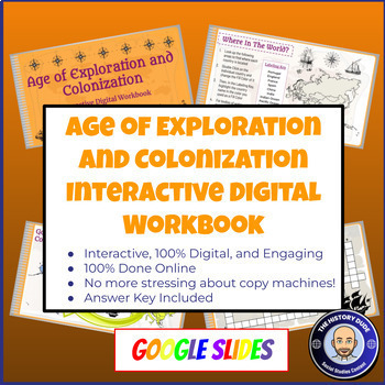 Preview of Exploration+Colonization Interactive Digital Workbook Unit Activities on Slides