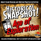 Exploration Historical Snapshot Close Reading, Map Activit