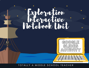 Preview of Exploration Interactive Notebook Unit via Google Slides