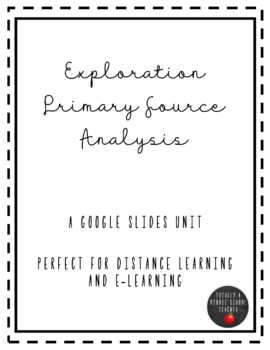 Preview of Exploration Primary Source Analysis- Google Slides Activity