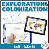 Exploration and Colonization Exit Tickets | Digital and Printable