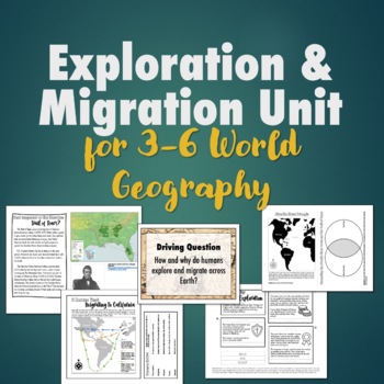 Preview of Exploration and Migration World Geography Unit for Grades 3-6