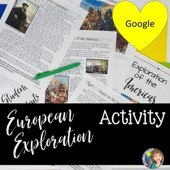 Preview of Exploration of the Americas Doodle Notes Activity with GOOGLE SLIDES