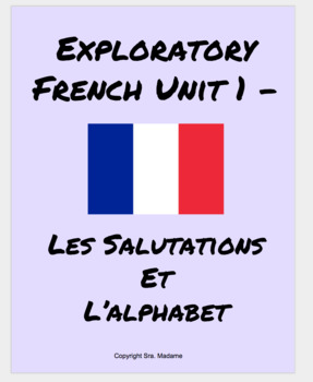 Preview of Exploratory French Basic Greetings/Alphabet Google drive Activity & Powerpoint