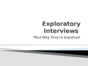 Preview of Exploratory Interviews Presentation