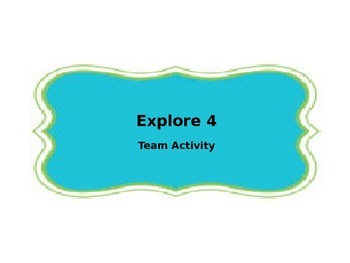 Preview of Explore 4 Strategy Template - Accountable Talk Activity