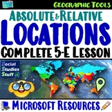 Explore Absolute and Relative Locations 5-E Lesson | Map P