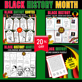 Preview of Explore Black History Through Art & Play: Bookmark, Puzzle & Activity Bundle.