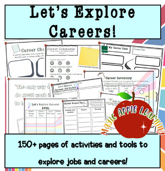 Preview of Explore Careers | Job and Career Activities | Research | Vocabulary | Projects
