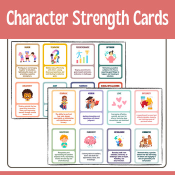 Preview of Explore Character Strength Cards for Personal Growth and Success