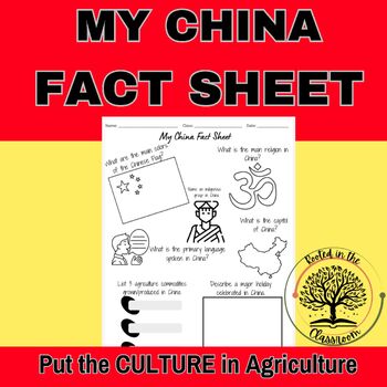 Preview of Explore China - My China Fact Sheet