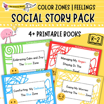 Preview of Explore Color Emotions Social Story Pack | K-2 SEL Readers
