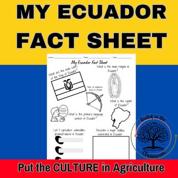 Preview of Explore Ecuador - My Ecuador Fact Sheet