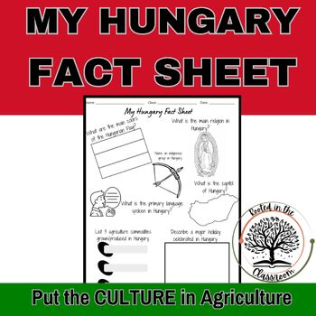 Preview of Explore Hungary - My Hungary Fact Sheet