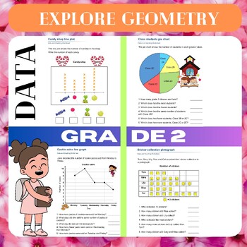 Preview of Explore Geometry and Data Representation with Grade 2 Worksheets