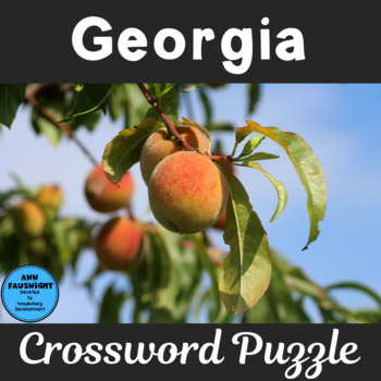 Georgia Crossword Puzzle by Ann Fausnight Teachers Pay Teachers