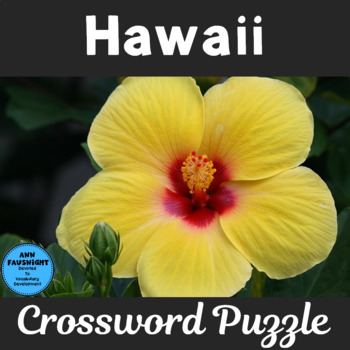 Hawaii Crossword Puzzle by Ann Fausnight Teachers Pay Teachers