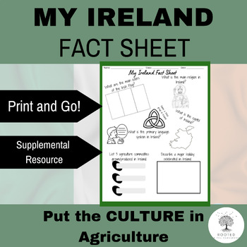 Explore Ireland - My Ireland Fact Sheet by Rooted in the Classroom