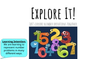 Preview of Explore It! Number Operations activities