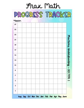 Preview of Explore Learning FRAX Progress Tracker August-June